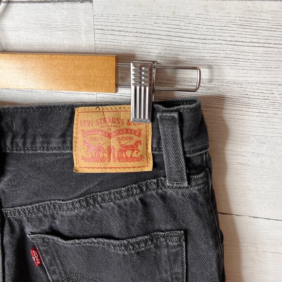 Levis Jeans Womens Size 27 Black '94 Baggy Wide Leg 100% Cotton Comfort - Picture 16 of 16